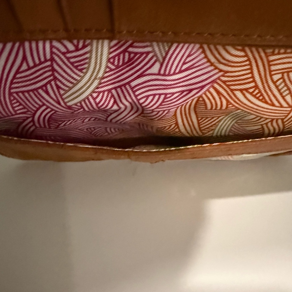 The Sak light brown leather wallet w/ colorful stripes on front (read) - Picture 10 of 14